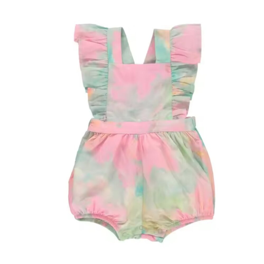 Bebe Organic Watercolor Violetta Romper Size 2Y NWT